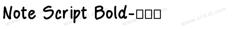Note Script Bold字体转换